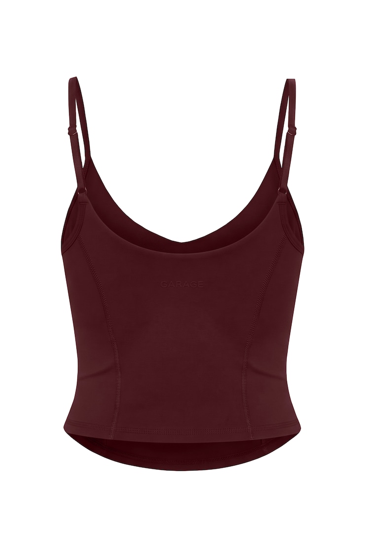 Form Active V-Neck Cami Top, Burgundy Bite, large