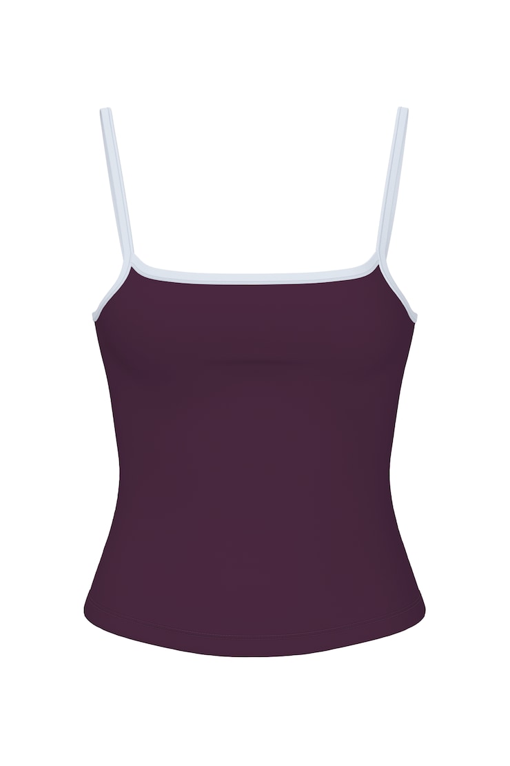 Sleek Scoop Cami Top, Wild Berry Maroon/Blue Flirt, large