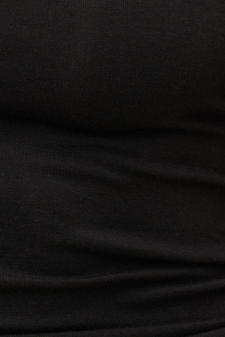 Fitted Turtleneck Top Jet Black large