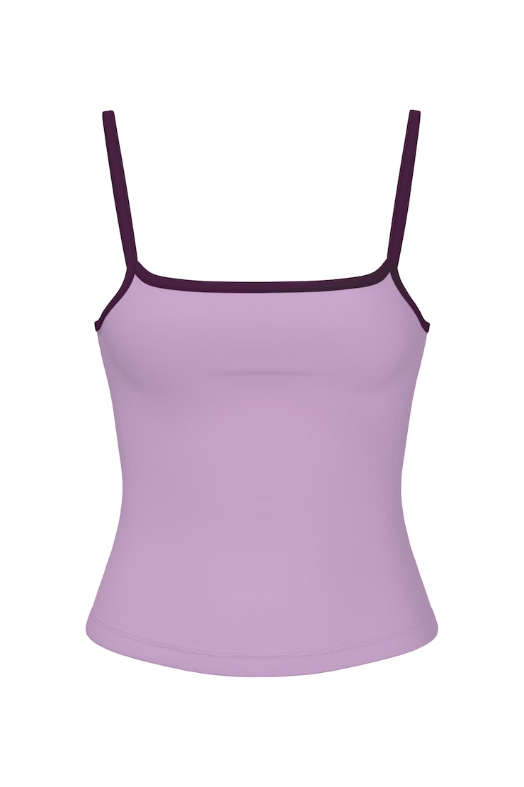 Sleek Scoop Cami Top, Charged Lilac Purple/Wild Berry Maroon, large