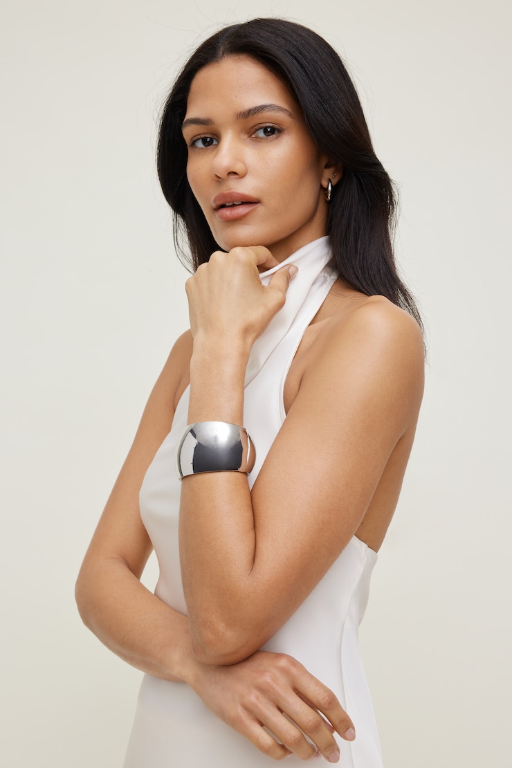 Oversized Chunky Snap Bangle Bracelet