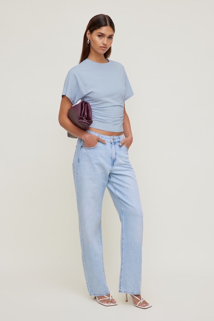 Mika Mid Rise Relaxed Straight Leg Jeans