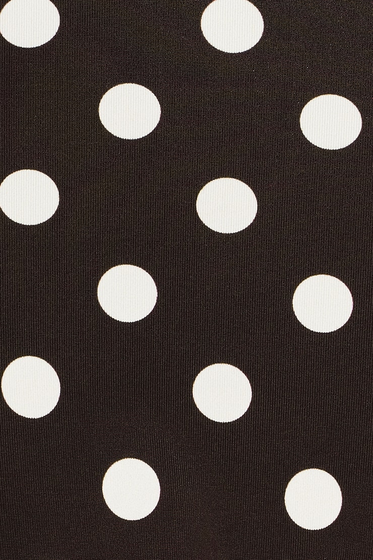 Cheeky Side Tie Bikini Bottom, Brown Polka Dot, large