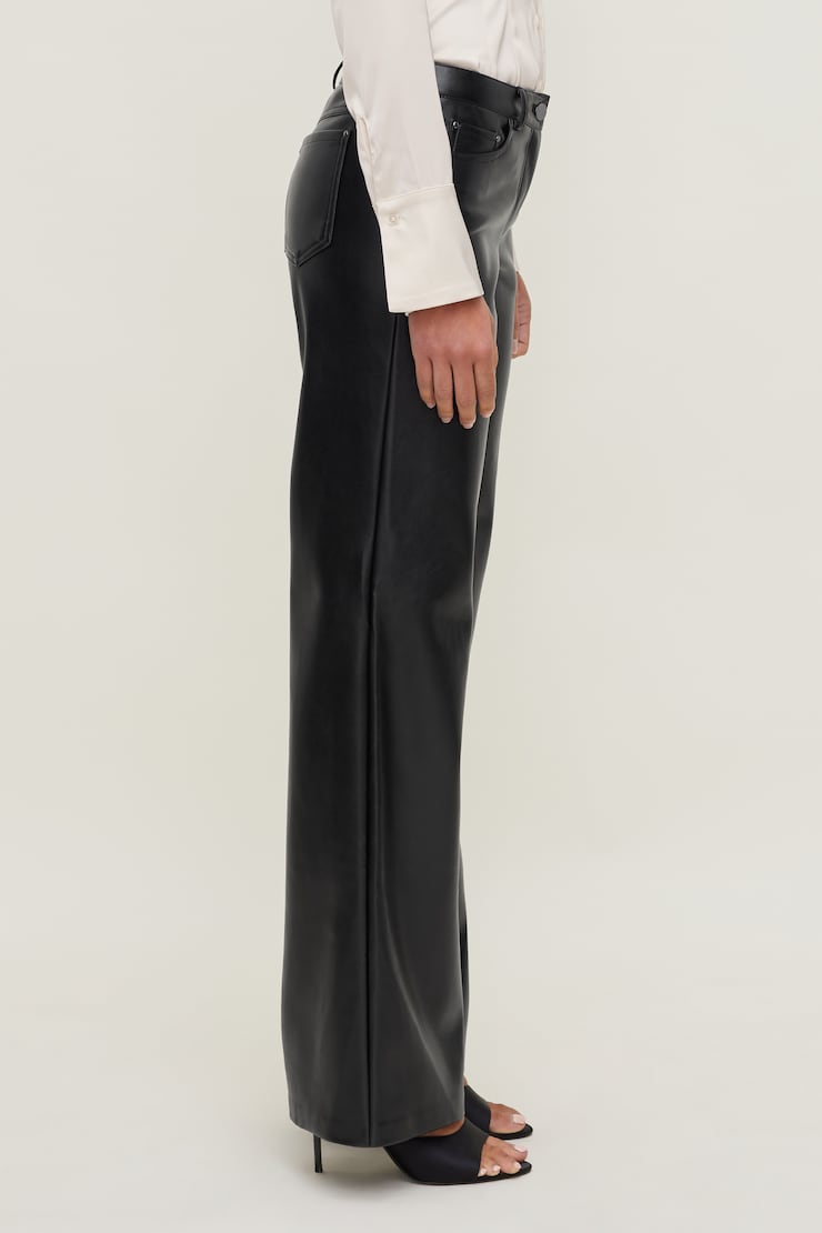 Devon Low Rise Straight Leg Faux Leather Pants