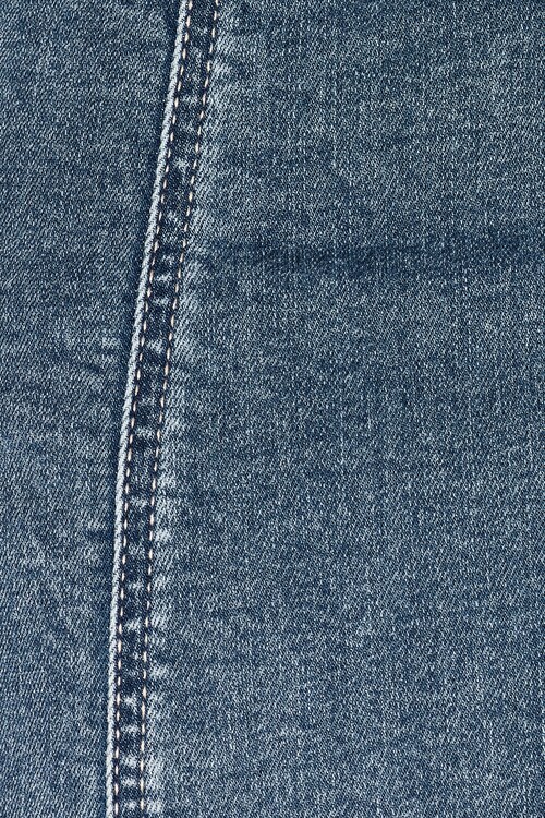 Denim Plunge Halter Dress BLUE | Garage