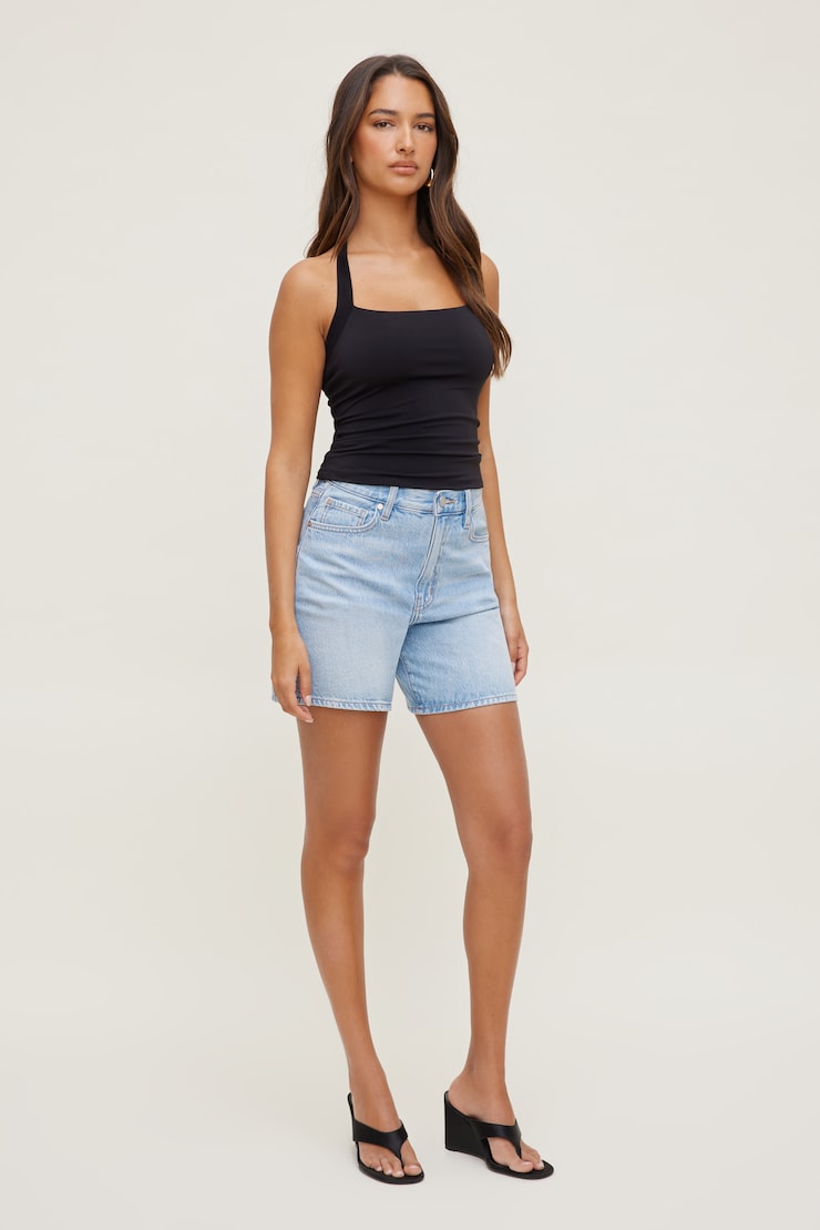 Sculpt Halter Top Jet Black large