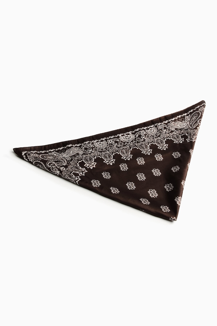 Bandana Scarf, Chocolate Mousse Brown, large