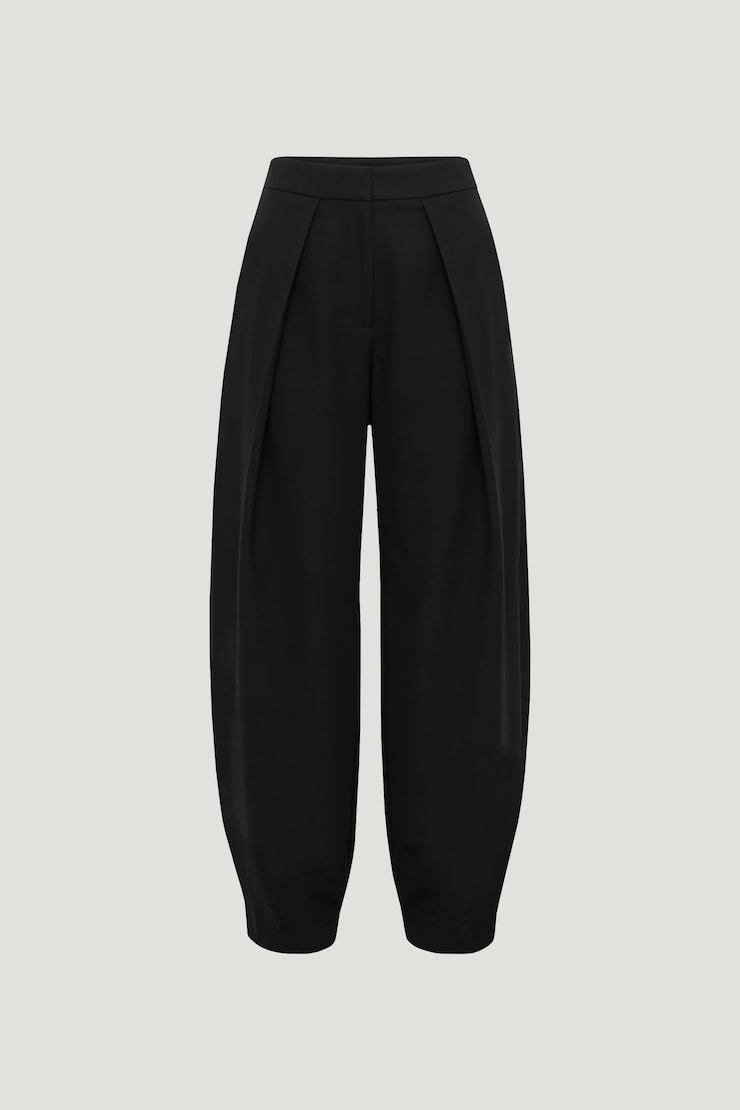 Simone Barrel Leg Pants Jet Black large