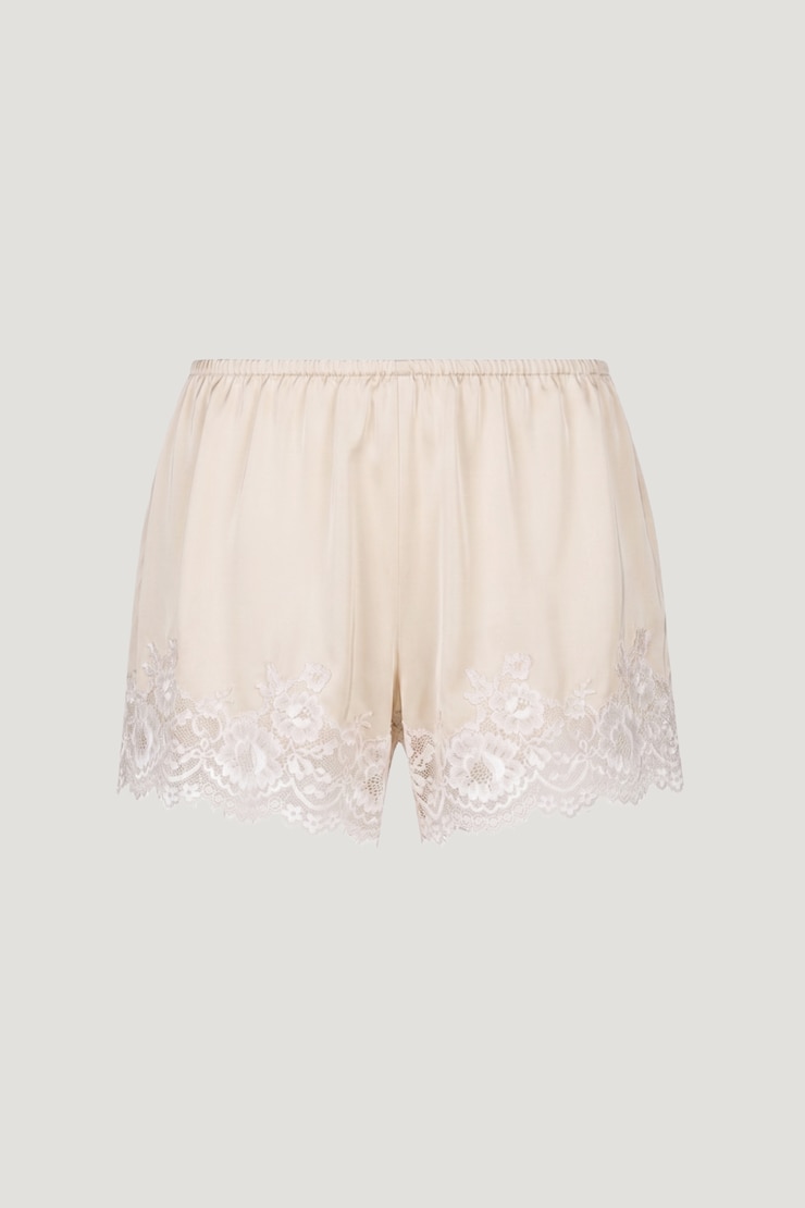 Lace Satin Shorts Sea Salt Cream large
