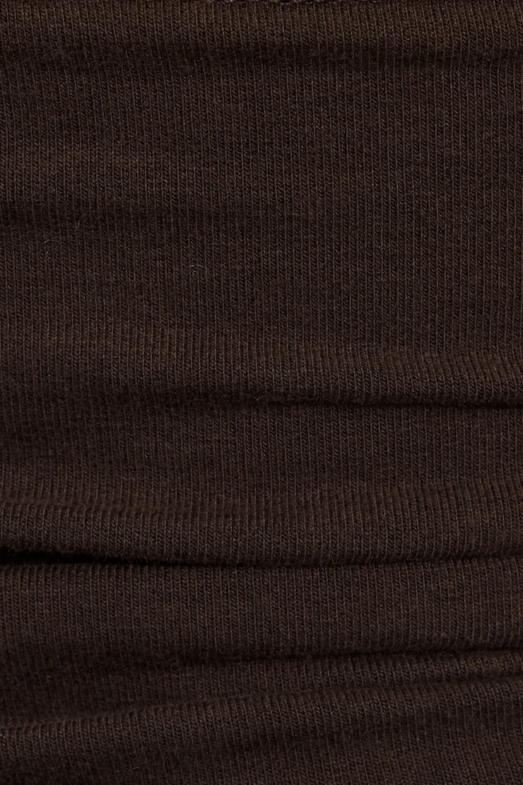 StretchTerry™ Plunge Halter Top, Armadillo Brown, large
