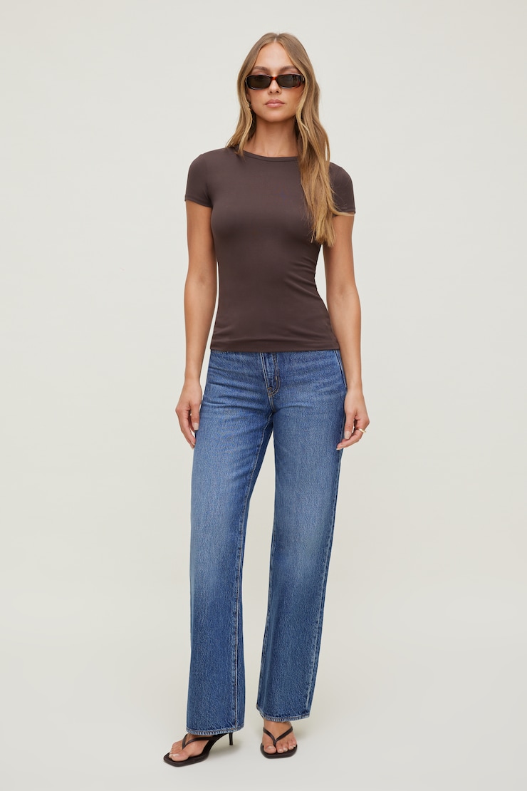 Rumi Crewneck T Shirt Java Brown large