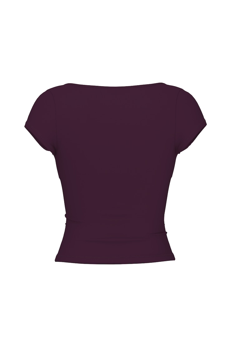 Sleek Crossover T-Shirt, Wild Berry Maroon, large