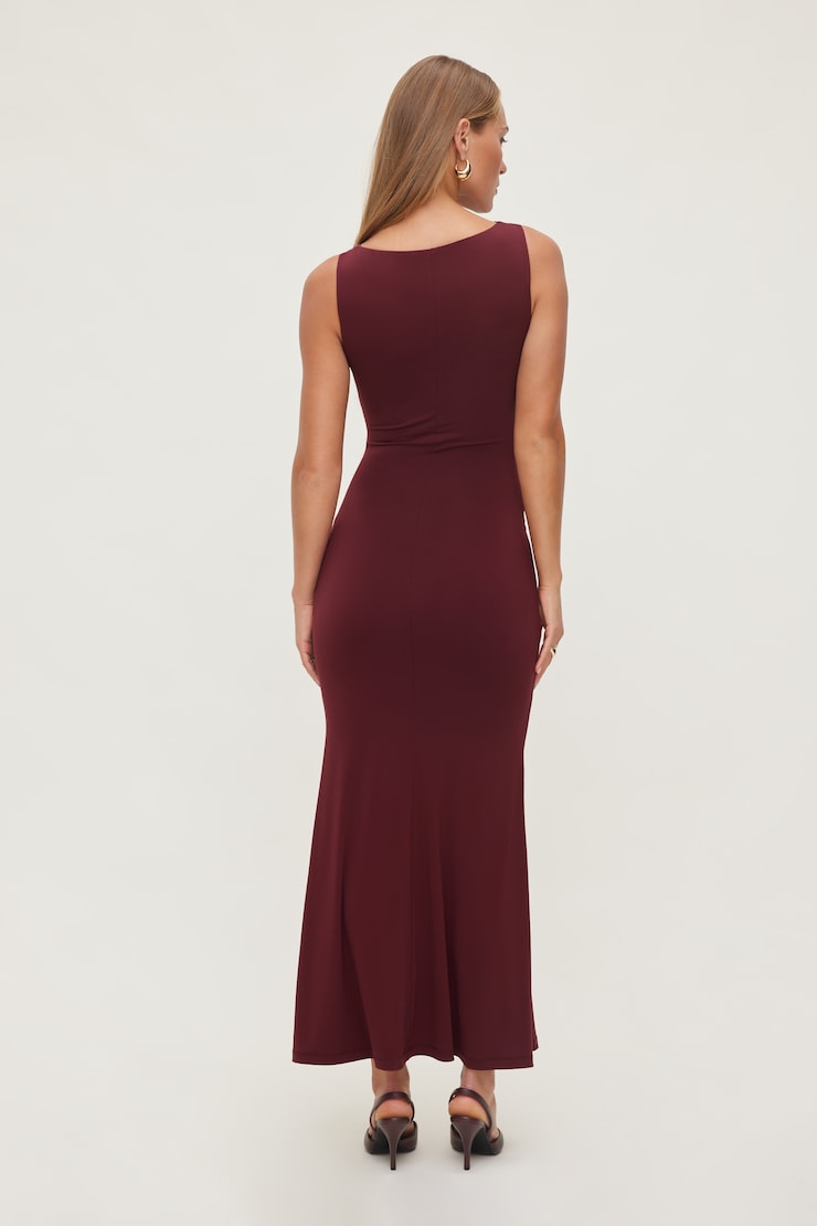 Julia Sculpt Maxi Dress Zinfandel Burgundy large
