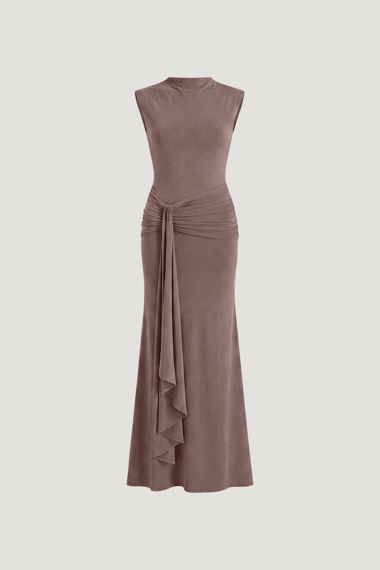 Talia Sculpt Maxi Dress Peppercorn Purple large