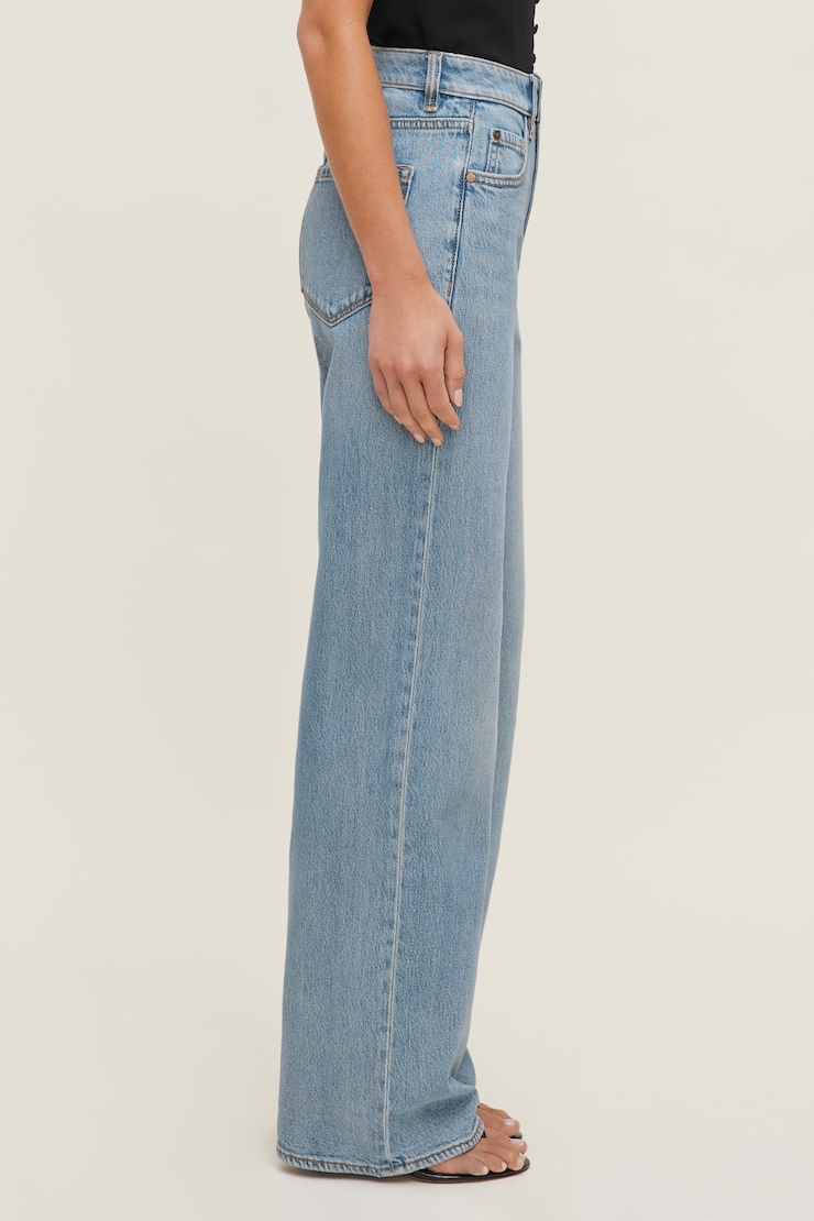 Heidi High Rise Wide Leg Jeans Medium Light Indigo / Mineral Blue large