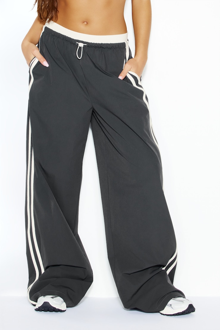 On The Go Track Pants, Forged Iron Grey/Snow White, large