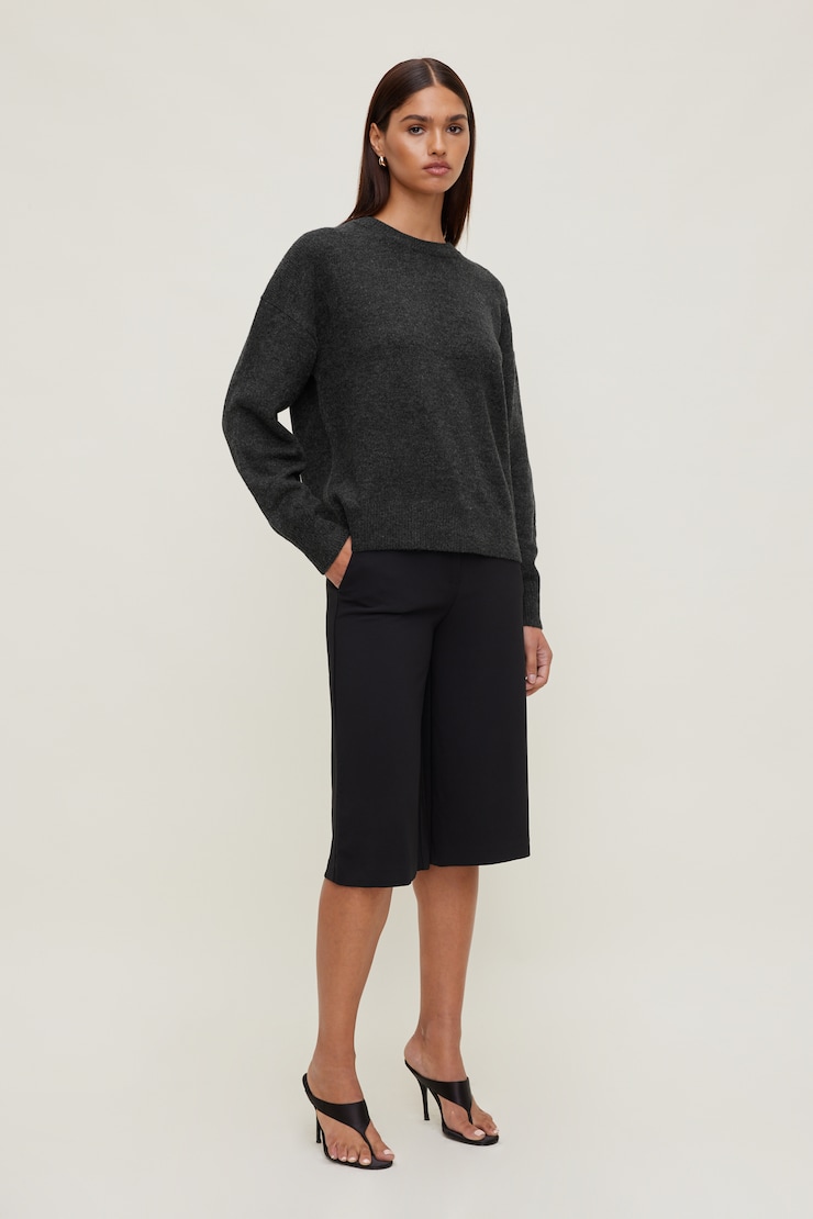 Rory Oversized Sweater Charcoal Grey Melange large