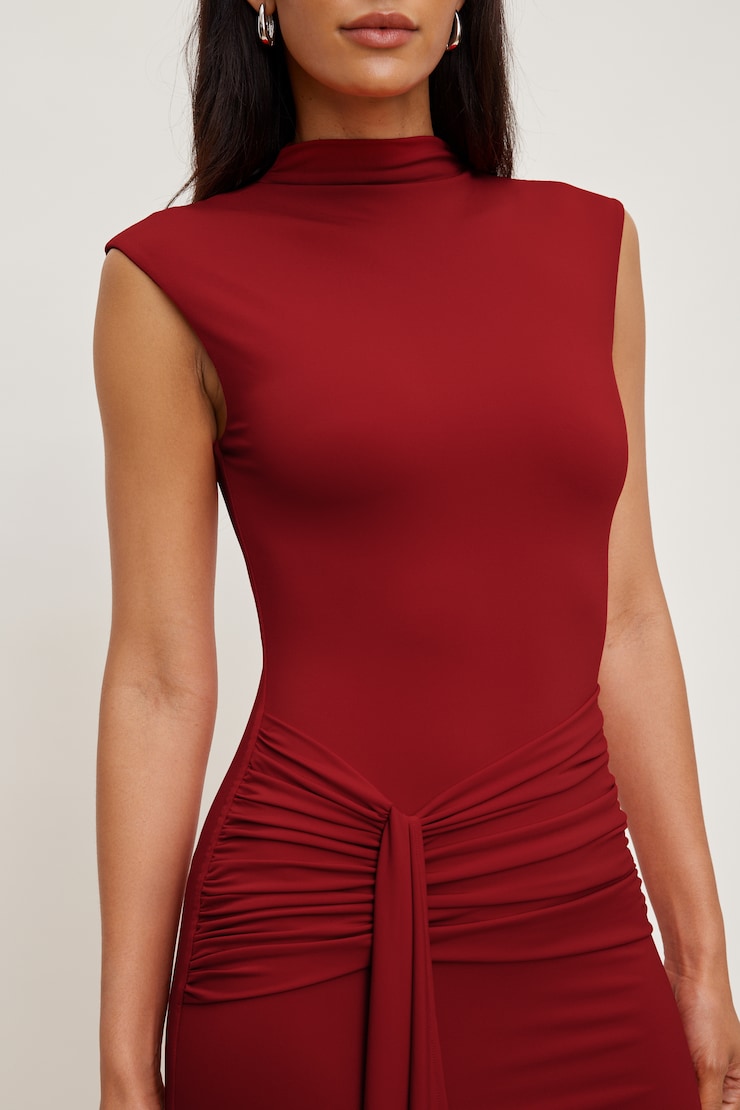 Talia Sculpt Maxi Dress Savvy Red large