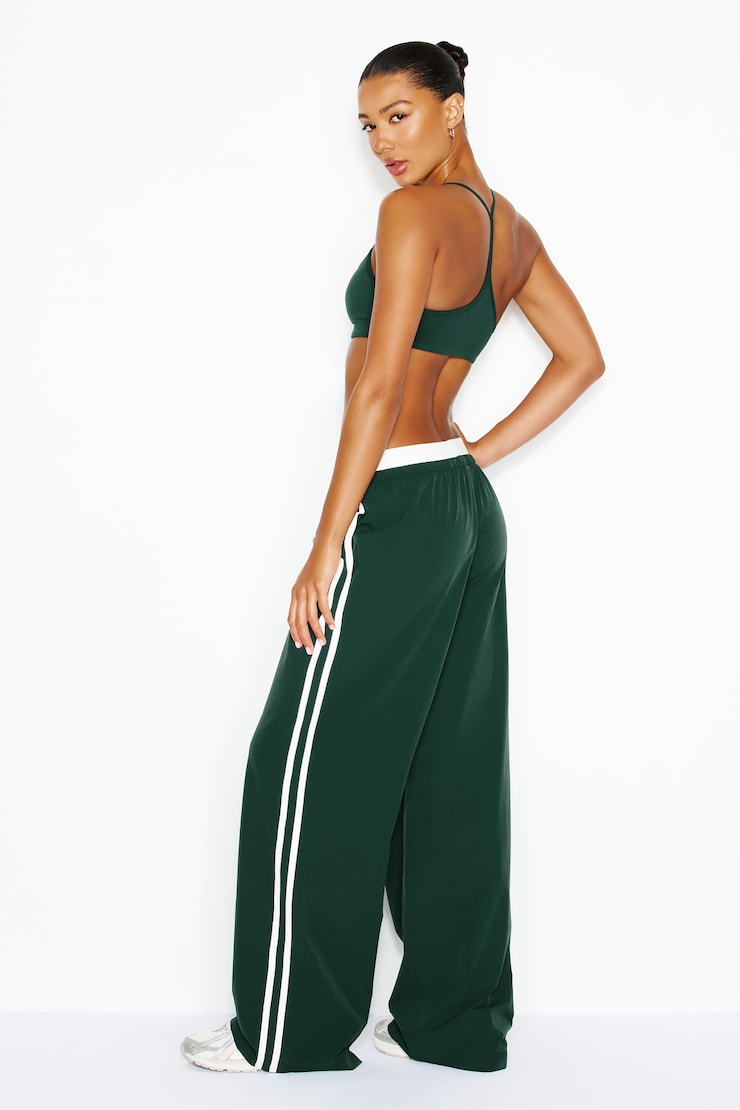 On The Go Track Pants, Green Envy/White, large