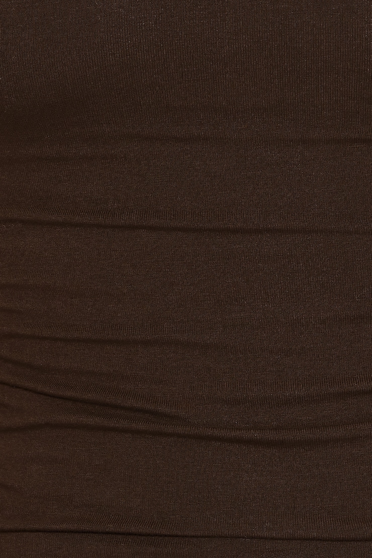 Boatneck Ruched Back Top, Armadillo Brown, large
