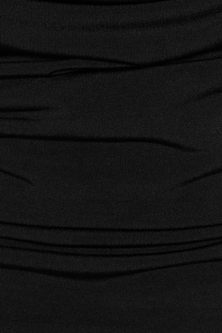 Cowl Neck Halter Top, Jet Black, large