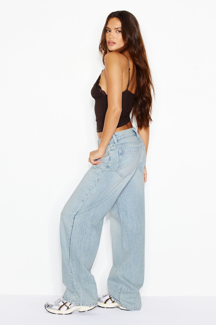 Low Rise Baggy Jeans, Aubrey Blue, large