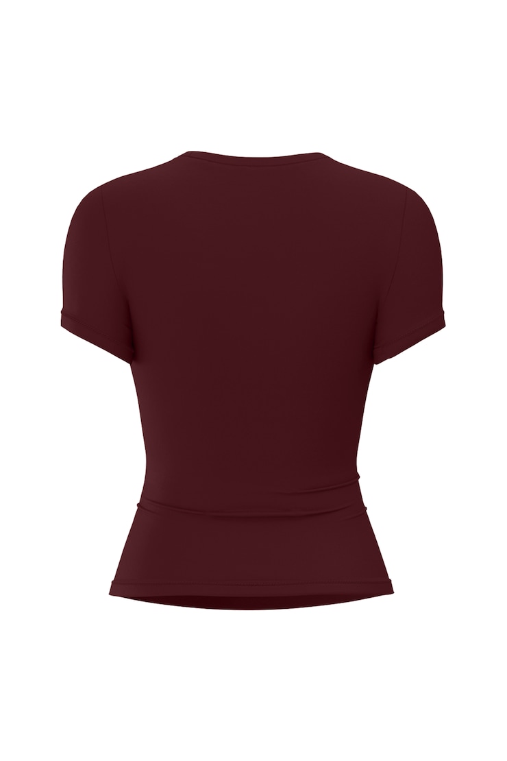 Baretouch Crewneck T-Shirt, Burgundy Bite, large