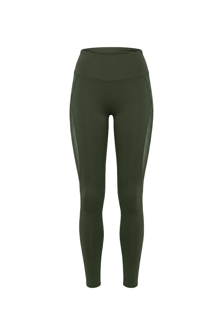 Active Mesh Leggings, Olive Obsession, large