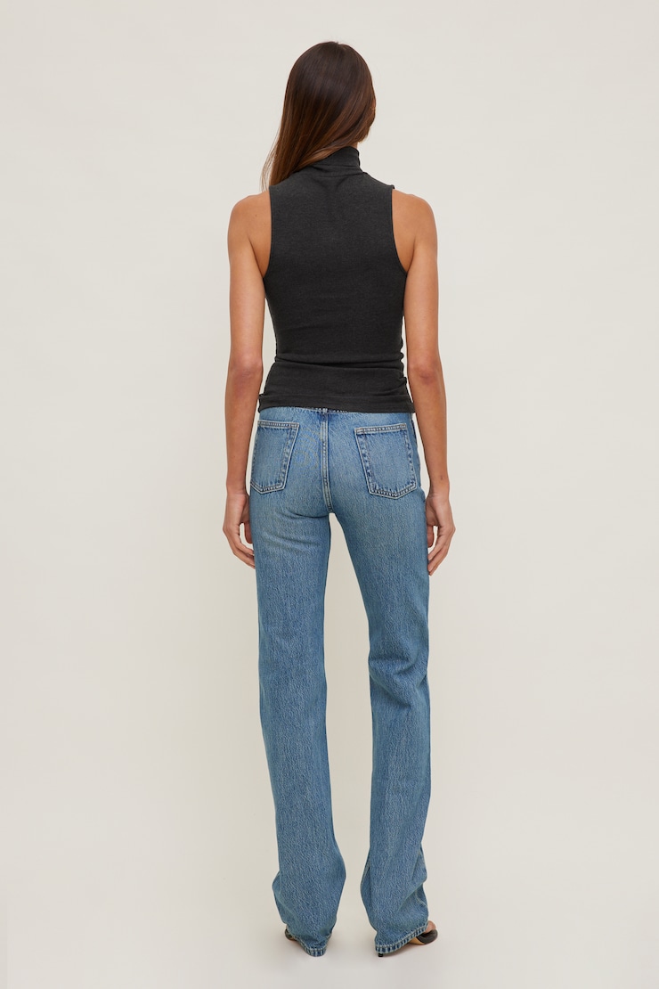 Valentina Ultra High Rise Bootcut Jeans Medium Indigo / Rustic Fade large