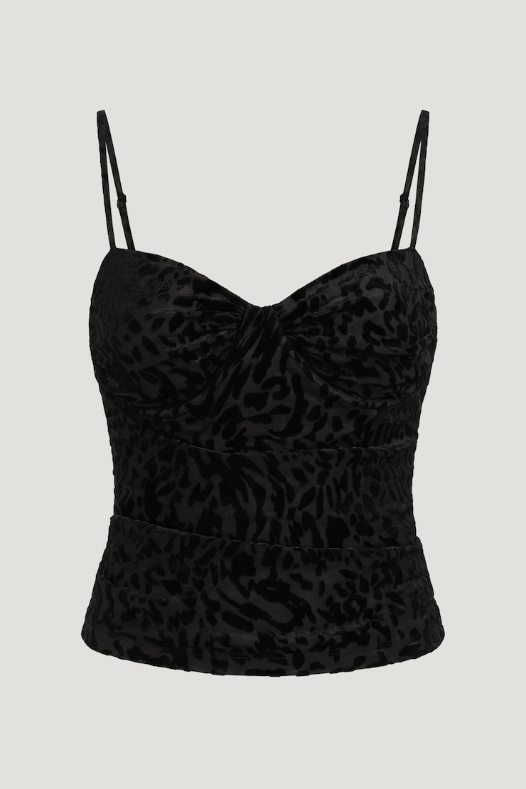 Monet Burnout Top Jet Black large