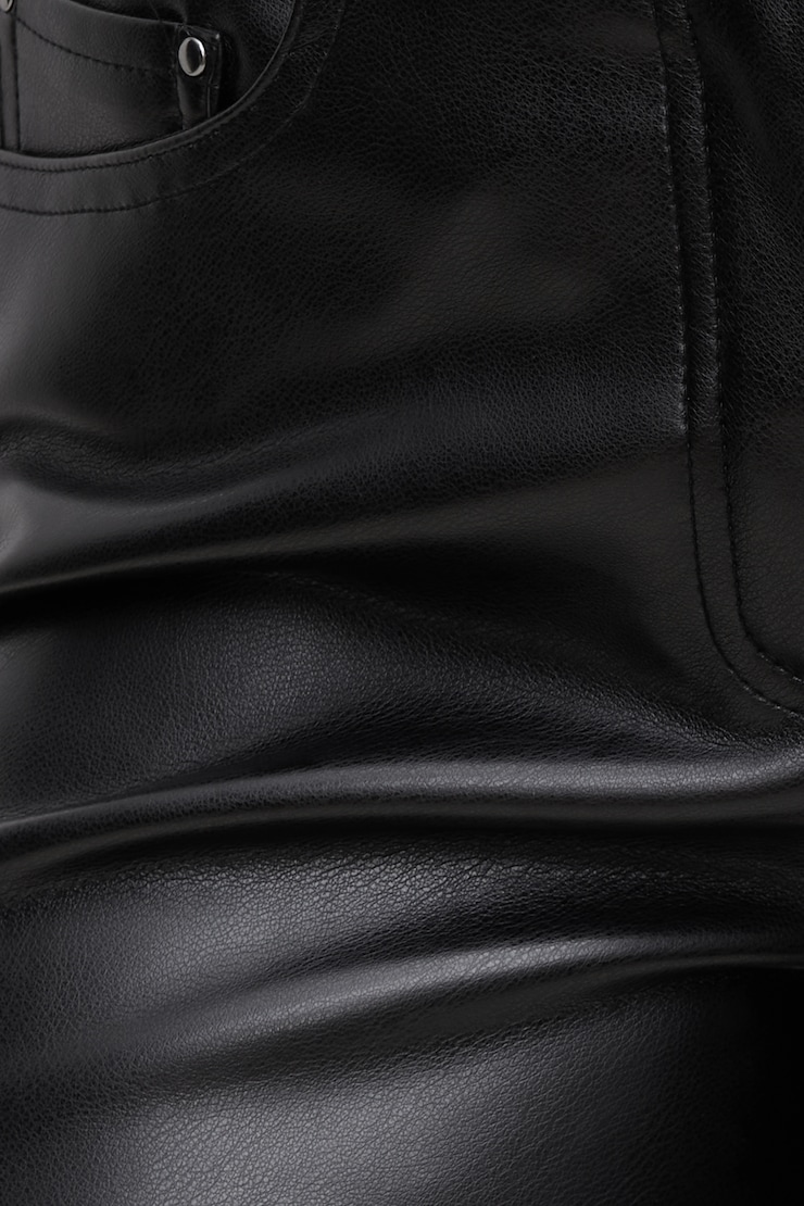 Devon Mid Rise Straight Leg Faux Leather Pants