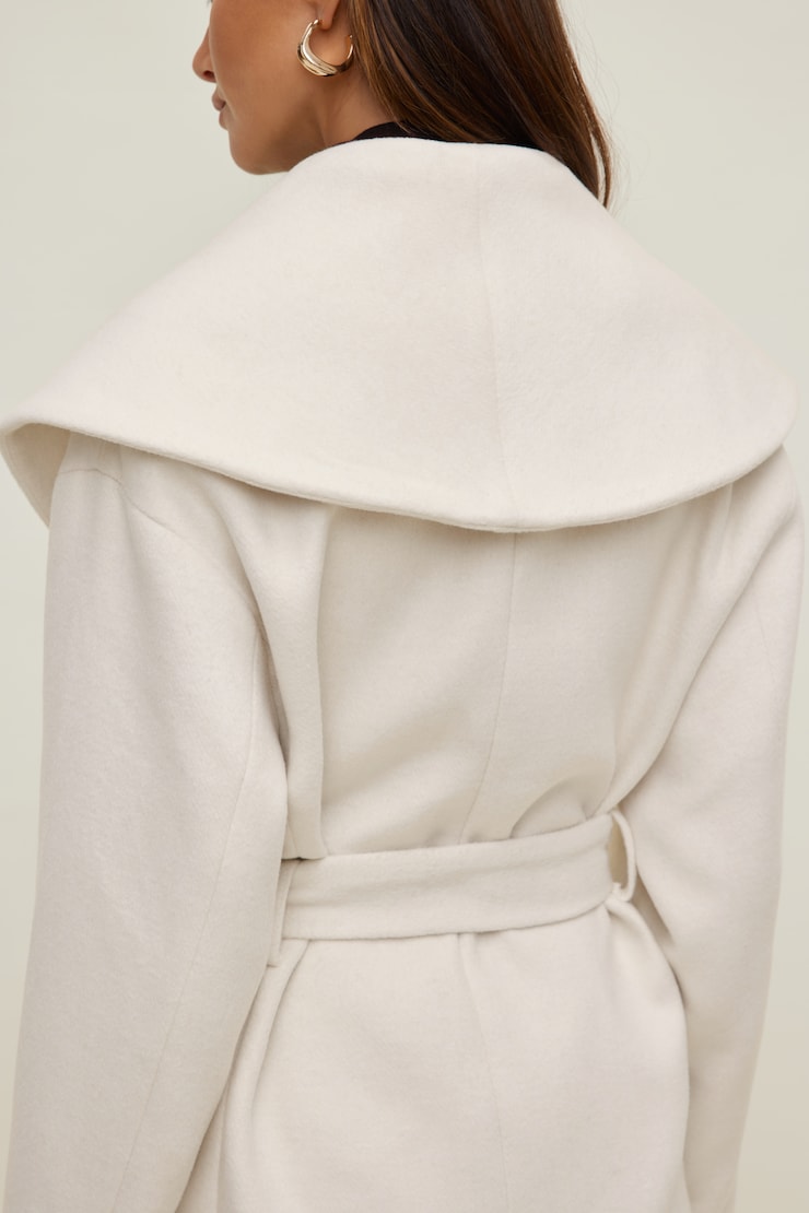 Wrap Wool Coat Sea Salt Cream large