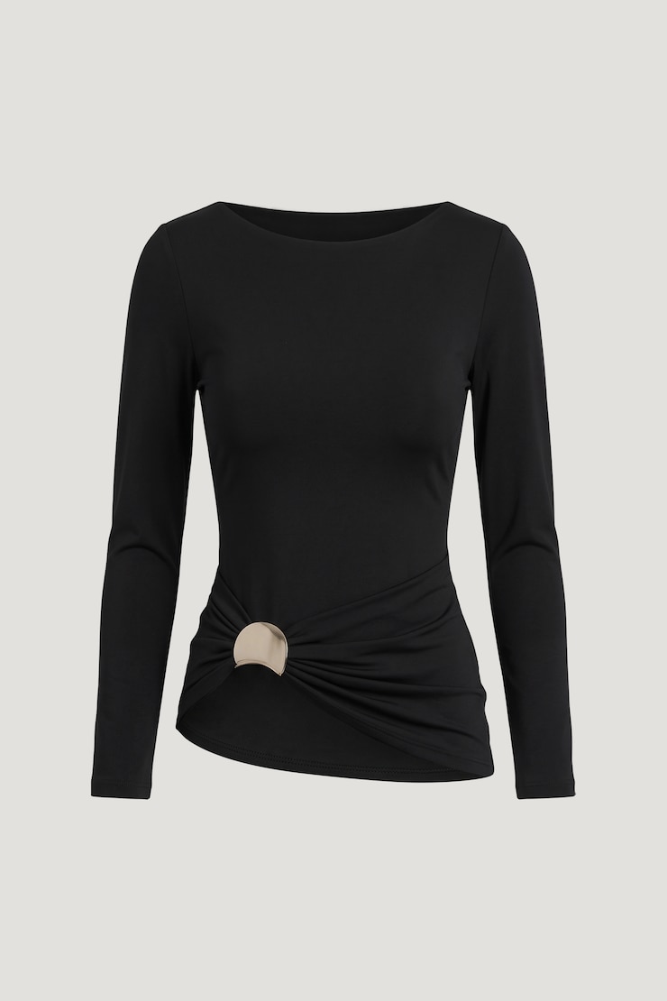 Sculpt Metal Detail Top Jet Black large