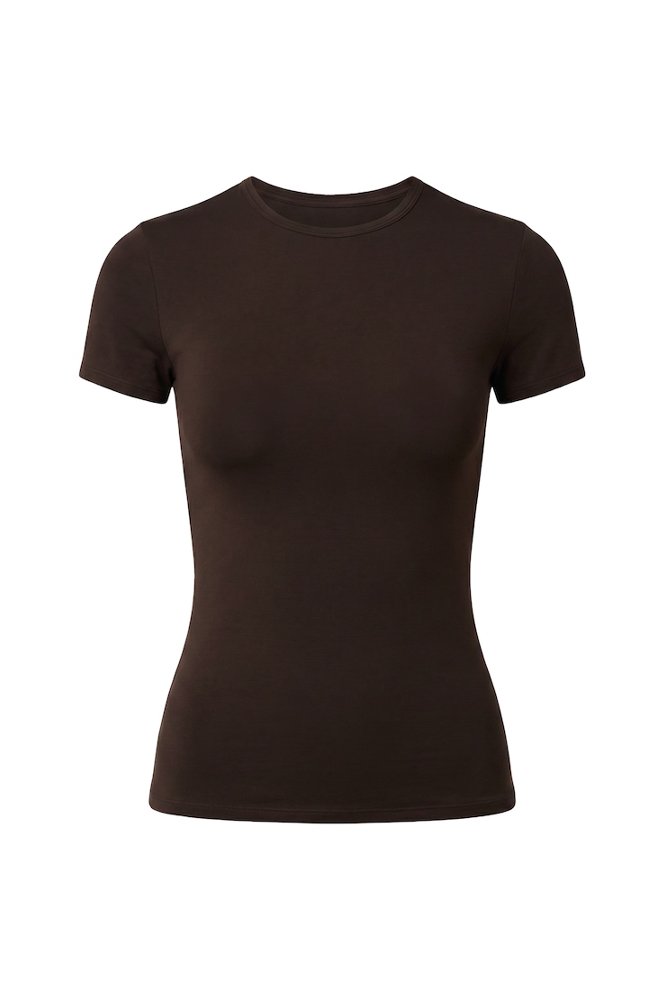 Baretouch Crewneck T-Shirt, Chocolate Mousse Brown, large
