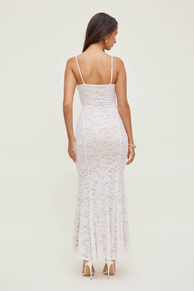 Monet Lace Overlay Maxi Dress