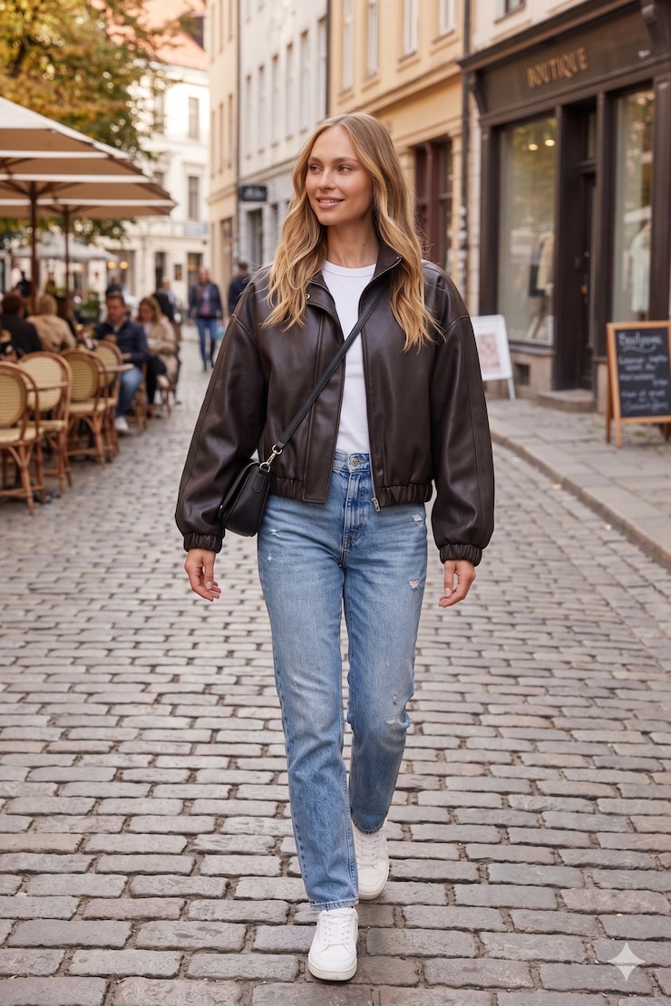 Oversized Denim Jacket Blue Flame large