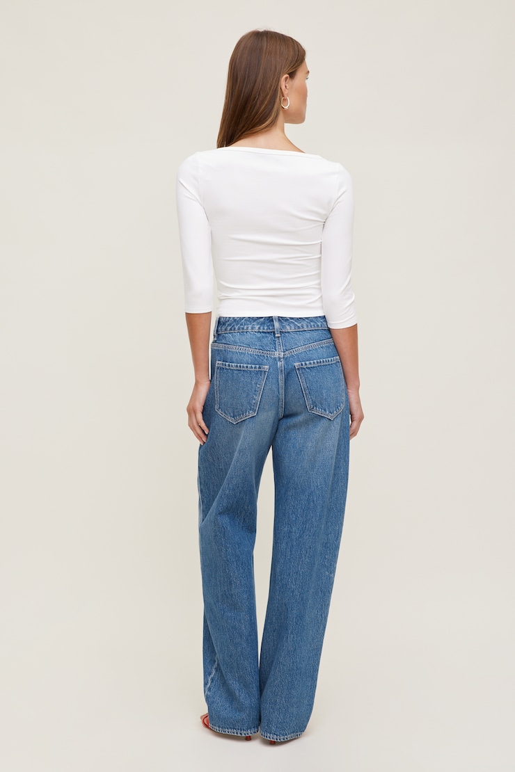 Maude Cotton Spandex T Shirt Bright White large