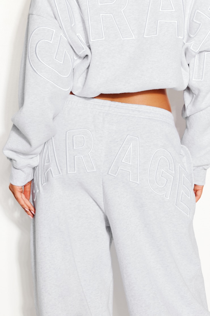 UltraFleece Barrel Leg Sweatpants, Spring Grey Mix with Logo Art, large
