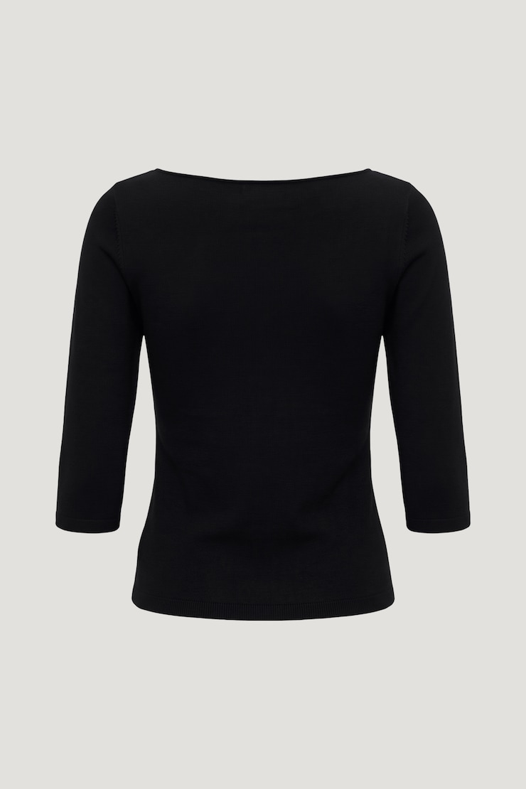 3/4 Sleeve Cardigan Jet Black large