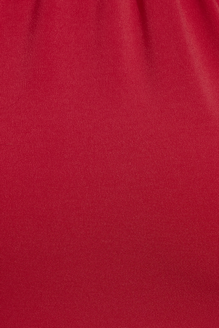 Shirred Low Back Halter Top, Jester Red, large