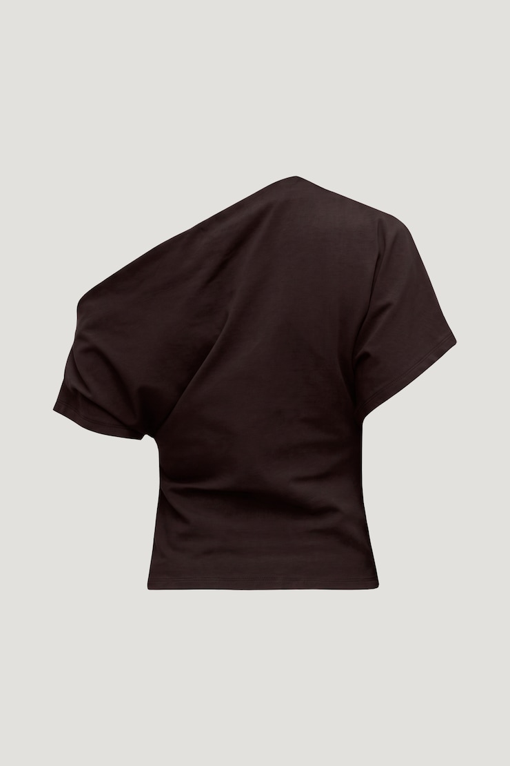 Alexa Cotton Spandex T Shirt Cherry Lacquer Burgundy large