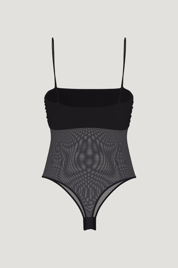 Bandeau Sheer Mesh Bodysuit