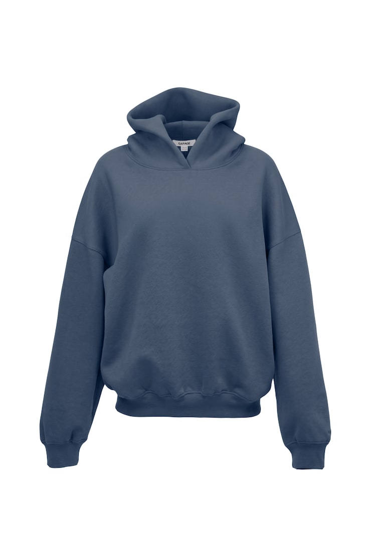 Haut à capuchon en tissu UltraFleece, Indigo chauffé, large