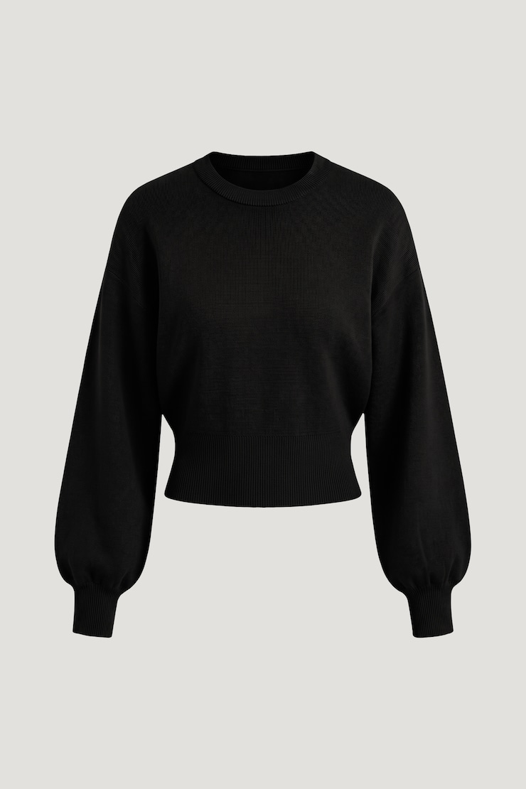 Bea Crewneck Sweater Jet Black large