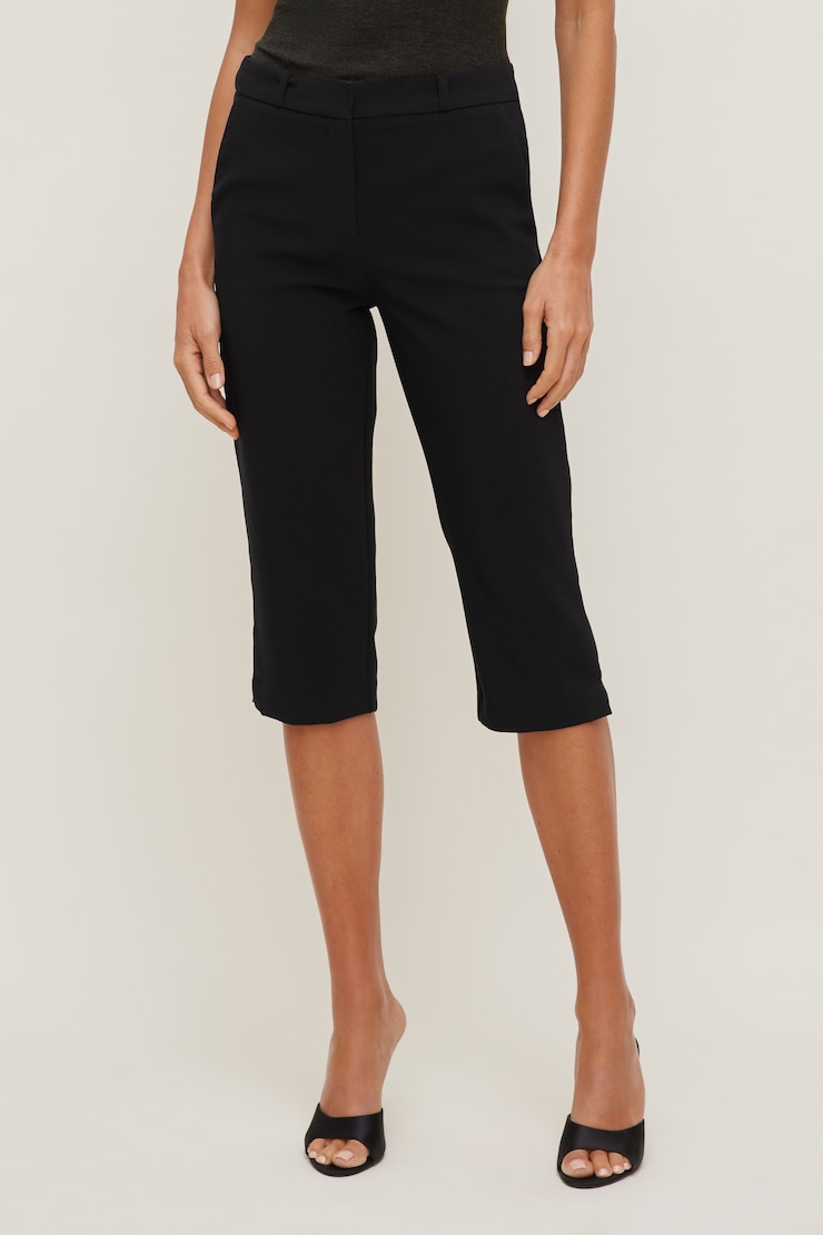 High Rise Capri Pants Jet Black large