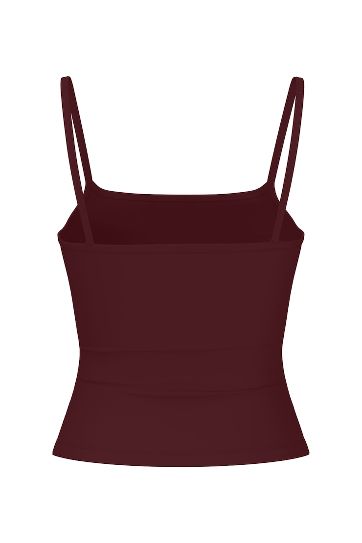 Sleek Scoop Cami Top, BURGUNDY BITE, large