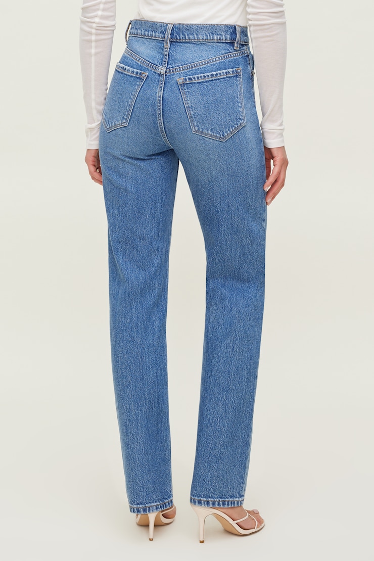Olivia Comfort High Rise Straight Leg Jeans Medium Indigo / Aspen Blue large