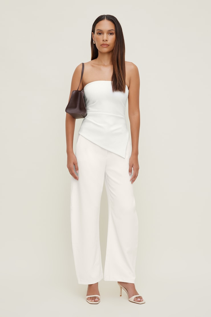 Mid Rise Barrel Leg Pants