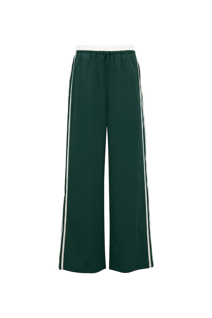 On The Go Track Pants, Green Envy/White, large
