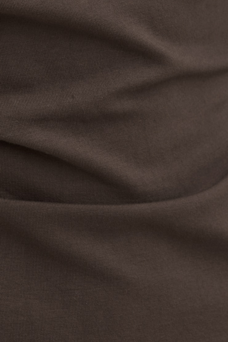 Alexa Long Sleeve T Shirt Light Mocha Brown large